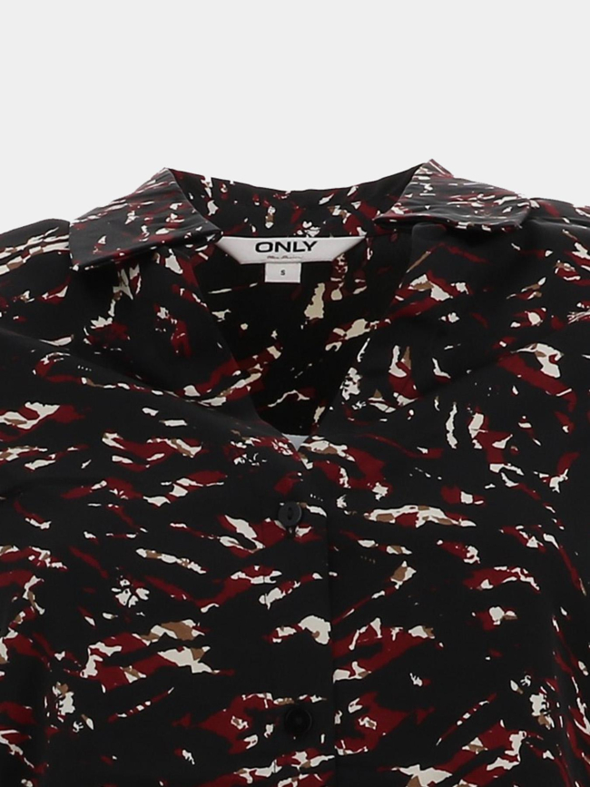 Chemisier imprimé madeline noir femme - Only