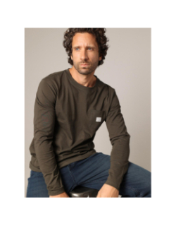 T-shirt à manches longues bump kaki homme - Deeluxe