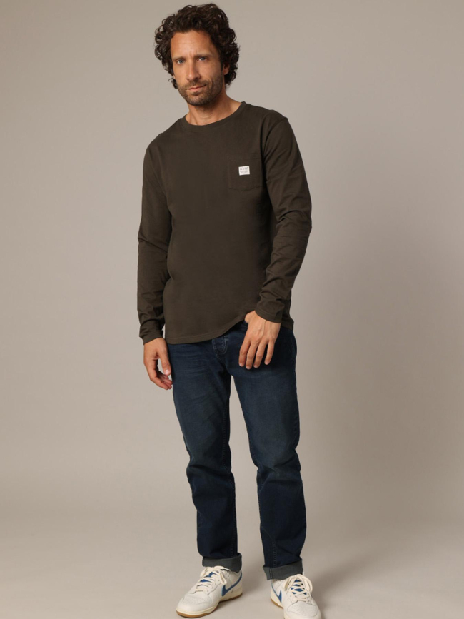 T-shirt à manches longues bump kaki homme - Deeluxe