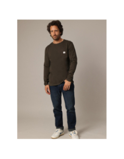 T-shirt à manches longues bump kaki homme - Deeluxe