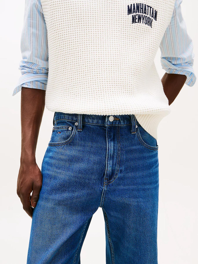 Jean droit otis délavé bleu marine homme - Tommy Jeans