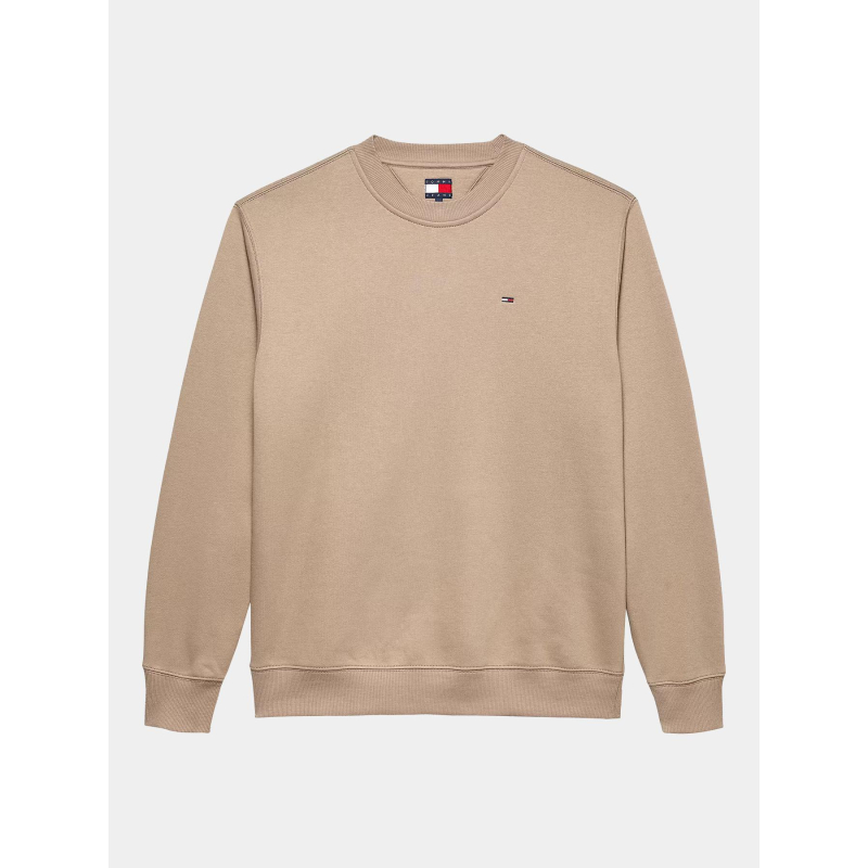 Sweat en molleton brossé marron homme - Tommy Jeans