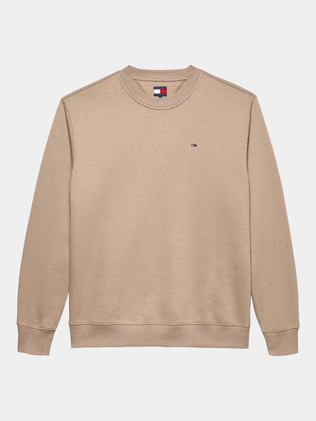 Sweat en molleton brossé marron homme - Tommy Jeans