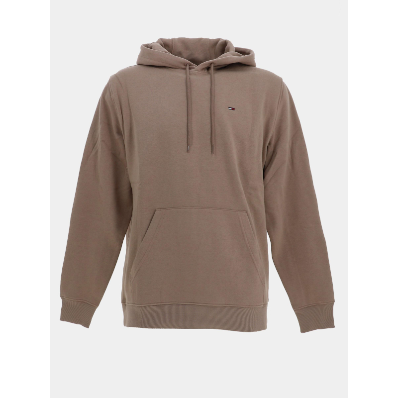 Sweat à capuche en molleton brossé marron homme - Tommy Jeans
