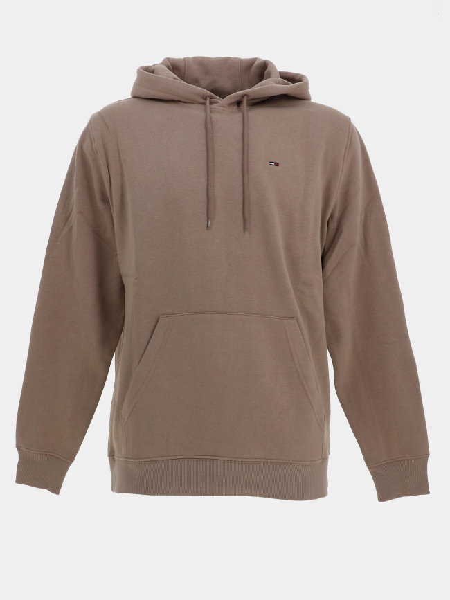 Sweat à capuche en molleton brossé marron homme - Tommy Jeans
