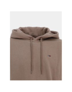 Sweat à capuche en molleton brossé marron homme - Tommy Jeans
