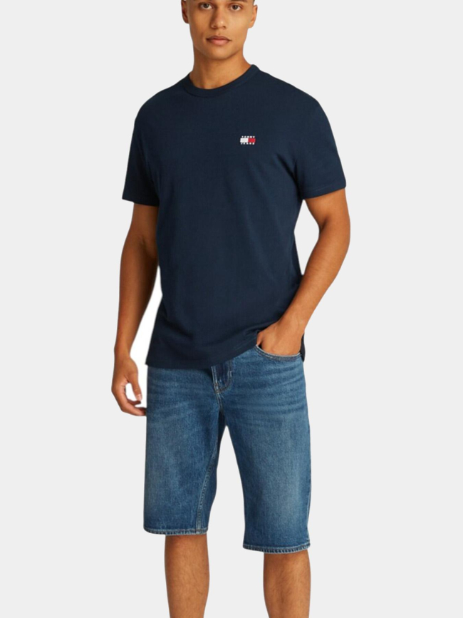 T-shirt à manches courtes badge bleu marine homme - Tommy Jeans