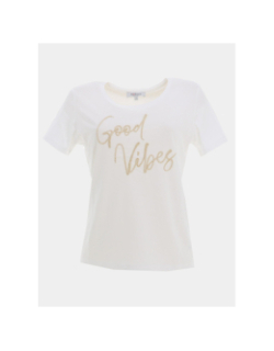 T-shirt à manches courtes dgood blanc femme - Morgan