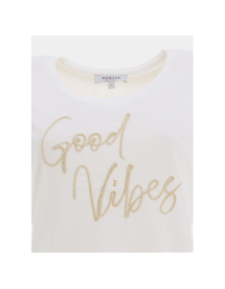 T-shirt à manches courtes dgood blanc femme - Morgan