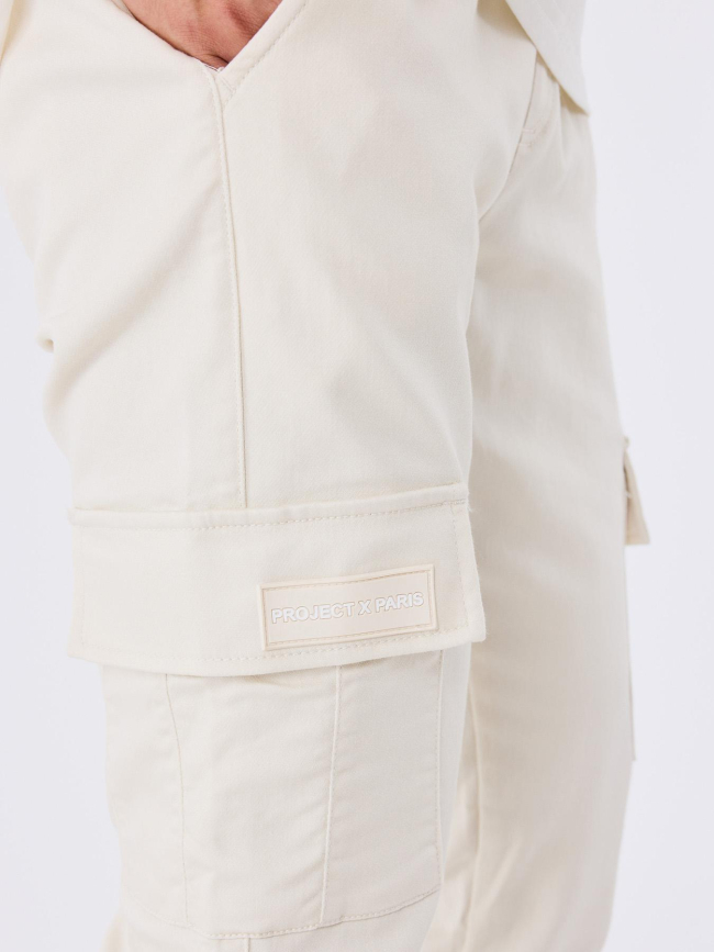 Pantalon cargo à taille élastique blanc homme - Asics