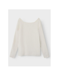 T-shirt slim côtelé à manches longues nkfotilia blanc fille - Name It