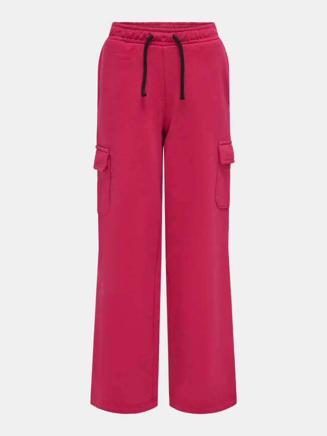 Pantalon jogging cargo wide leg koganna rose fille - Only