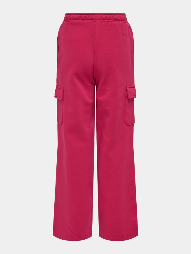 Pantalon jogging cargo wide leg koganna rose fille - Only