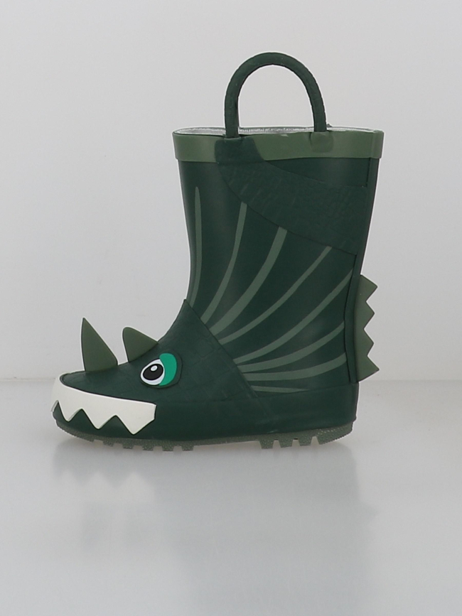 Bottes de pluie rock dino vert garçon - Zigzag