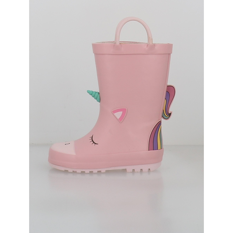 Bottes de pluie rock licorne rose fille - Zigzag
