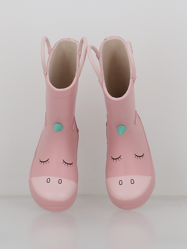 Bottes de pluie rock licorne rose fille - Zigzag