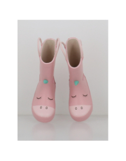 Bottes de pluie rock licorne rose fille - Zigzag