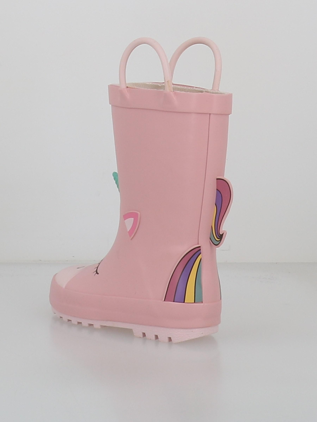 Bottes de pluie rock licorne rose fille - Zigzag