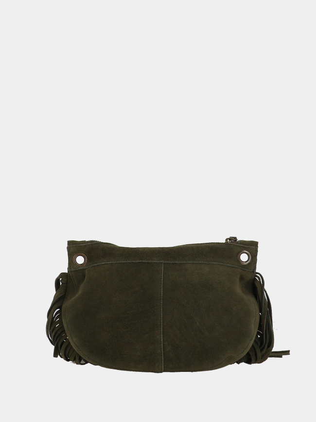 Sac bandoulière pc juliet fringes kaki femme - Pieces