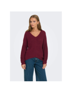 Pull en maille new megan bordeaux femme - JDY