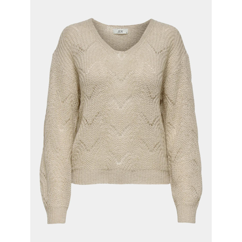 Pull en maille brillant jdybadut beige femme - JDY