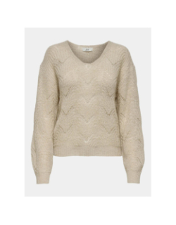 Pull en maille brillant jdybadut beige femme - JDY