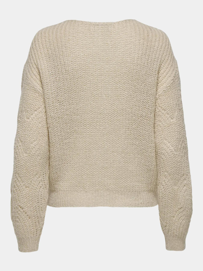 Pull en maille brillant jdybadut beige femme - JDY