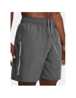 Short de sport ua tech woven wordmark gris homme - Under Armour