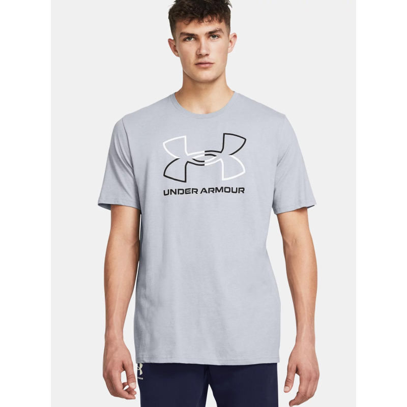 T-shirt à manches courtes ua foundation gris homme - Under Armour