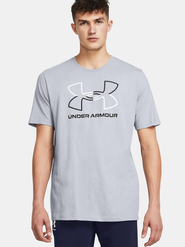 T-shirt à manches courtes ua foundation gris homme - Under Armour