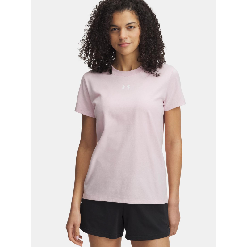 T-shirt ua rival core rose femme - Under Amour