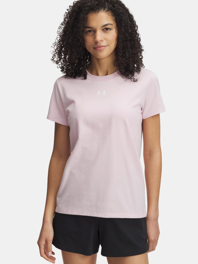T-shirt ua rival core rose femme - Under Amour