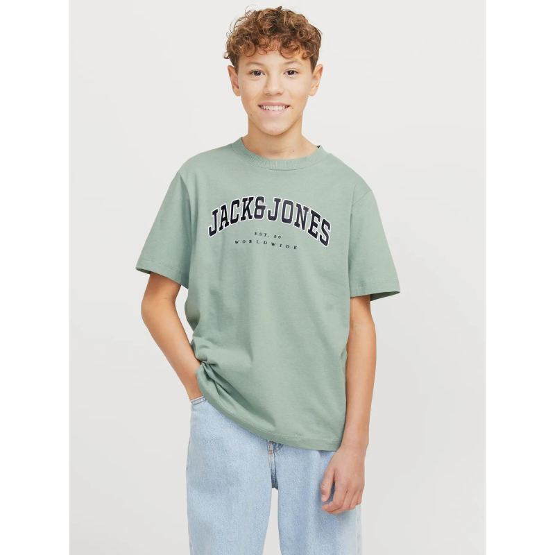 T-shirt à manches courtes jjecaleb varsity vert garçon - Jack & Jones