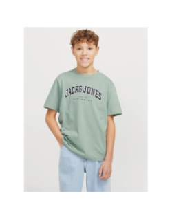T-shirt à manches courtes jjecaleb varsity vert garçon - Jack & Jones