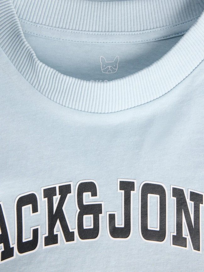 T-shirt à manches courtes jjecaleb varsity bleu garçon - Jack & Jones