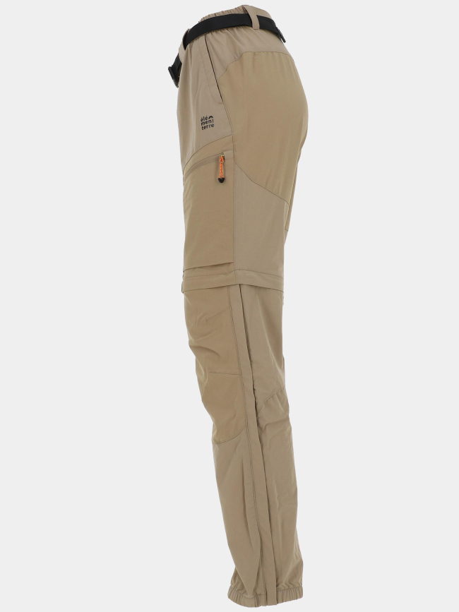 Pantalon de randonnée modulable beige femme - Elémenterre