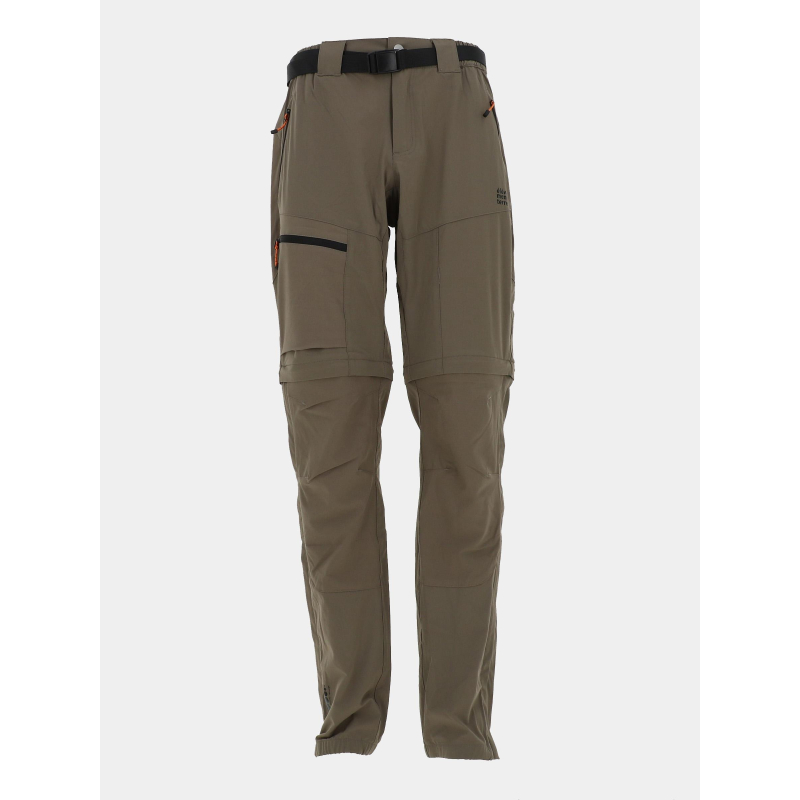 Pantalon de randonnée modulable kuluru marron homme - Élémenterre