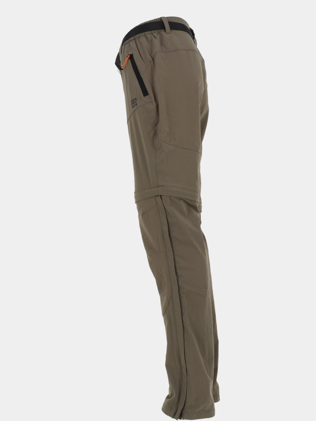 Pantalon de randonnée modulable kuluru marron homme - Élémenterre