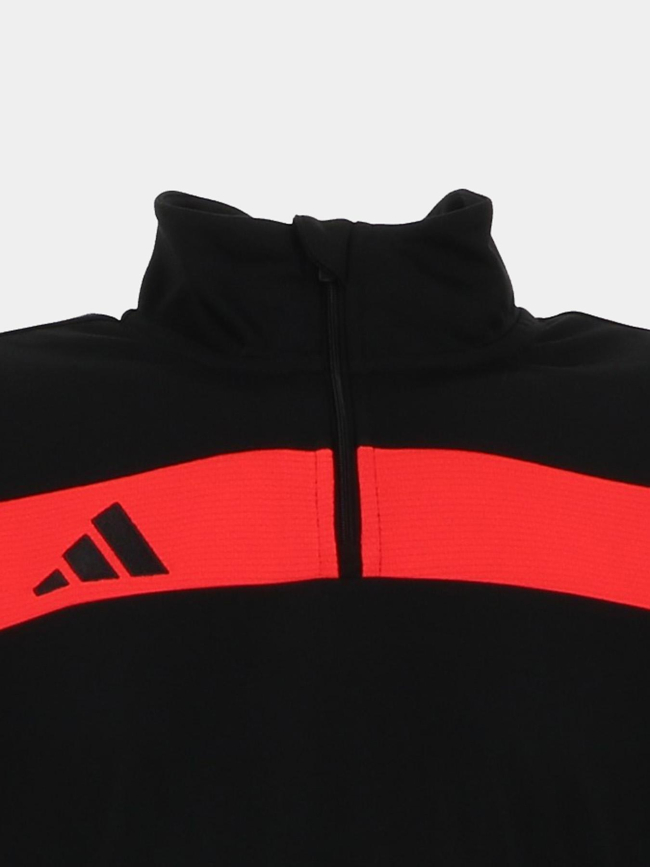 Haut d'entrainement de football noir et rouge homme - Adidas