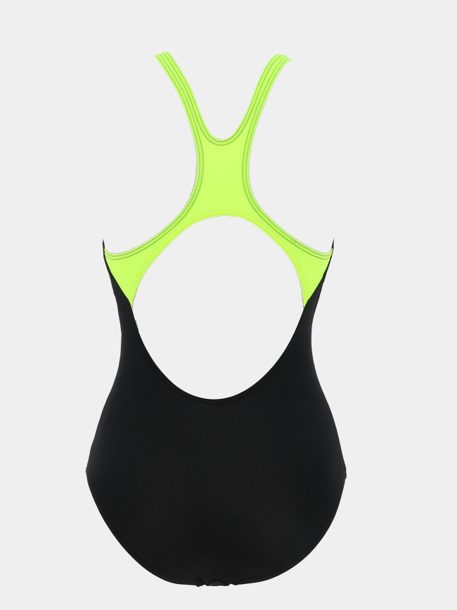 Maillot de bain de natation noir et vert fluo femme - Arena