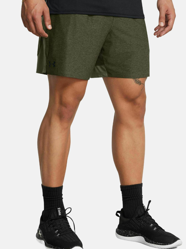 Short de sport tech vent 7in kaki homme - Under Armour