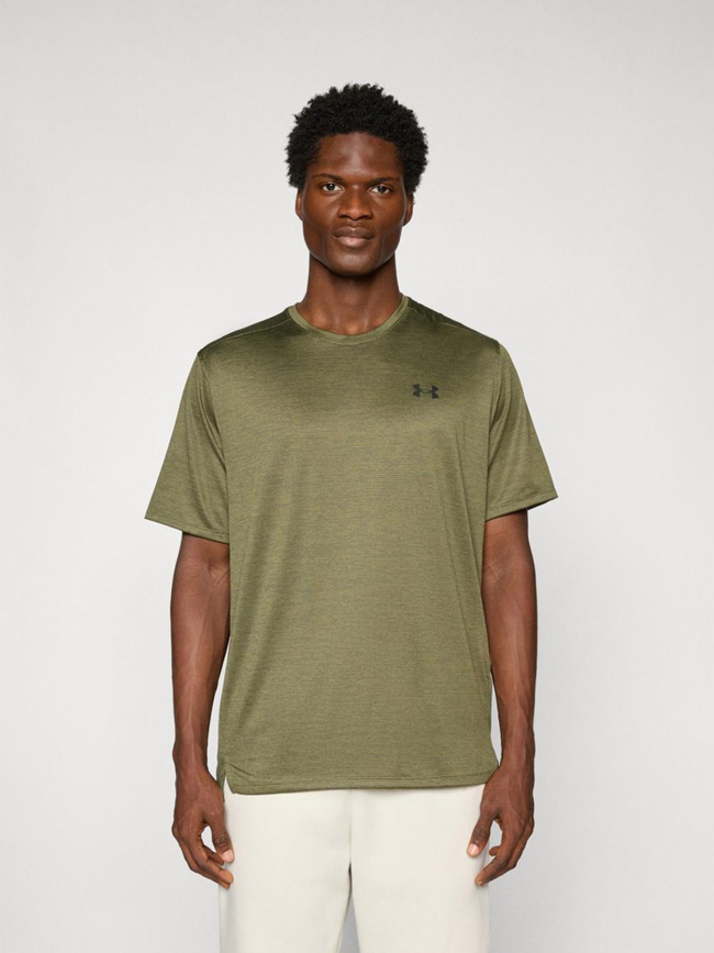 T-shirt de sport ua tech vent jacquard kaki homme - Under Armour