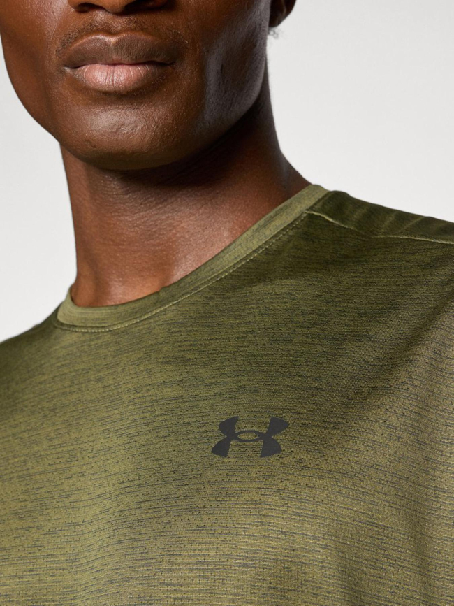 T-shirt de sport ua tech vent jacquard kaki homme - Under Armour