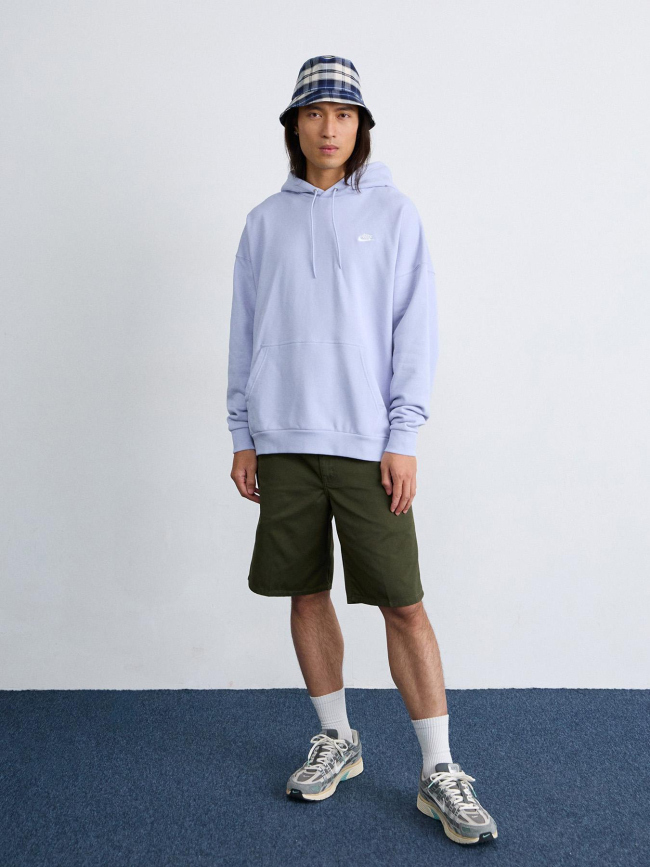 Sweat à capuche club ft po gris lavande homme - Nike