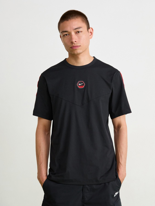 T-shirt à manches courtes air noir et rouge homme - Nike
