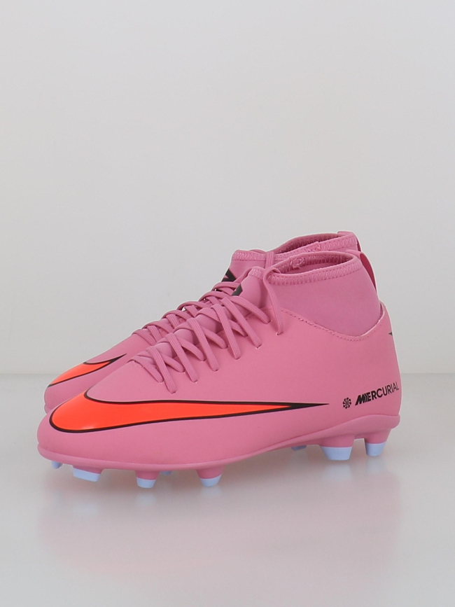 Chaussures de football superfly 10 club fg/mg rose enfant - Nike