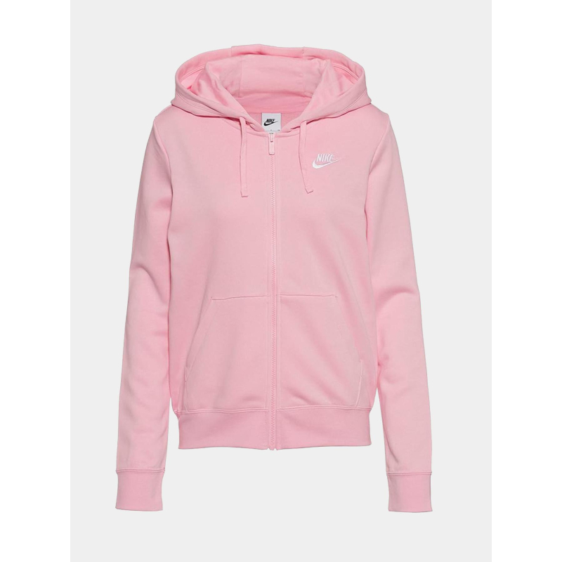 Sweat à capuche zippé nsw club fleece rose femme - Nike