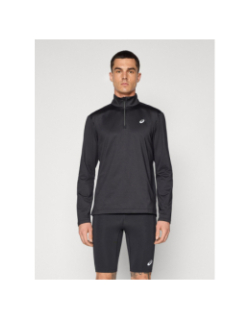 Haut de running à col zippé winter top noir homme - Asics