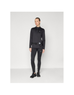 Haut de running à col zippé winter core noir homme - Asics