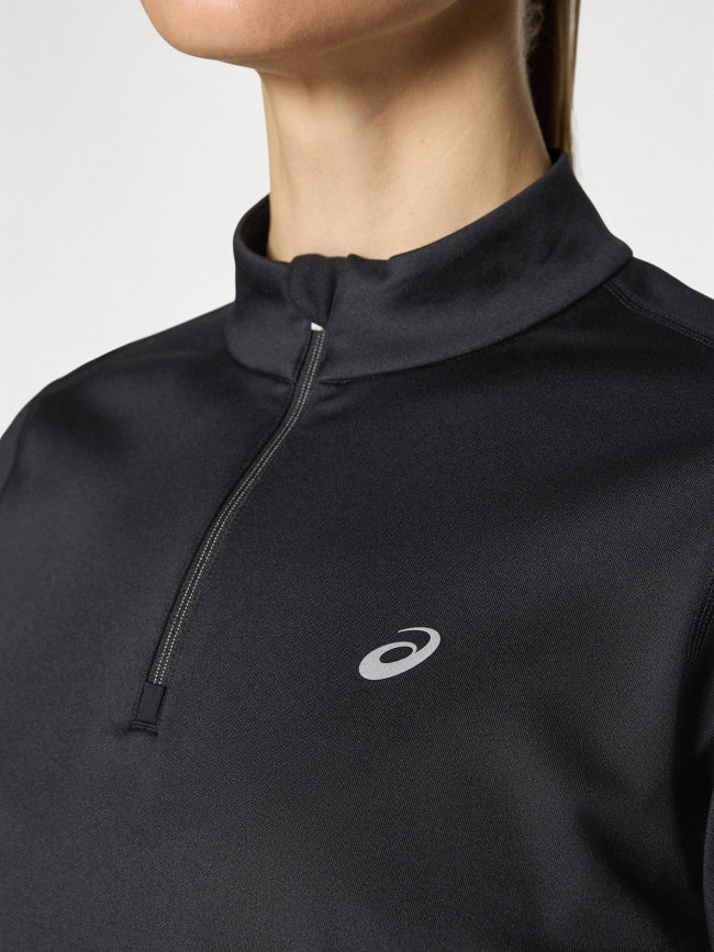 Haut de running à col zippé winter core noir homme - Asics